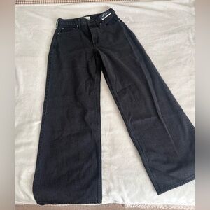 Abercrombie Curve Love Wide-Leg Black Jeans